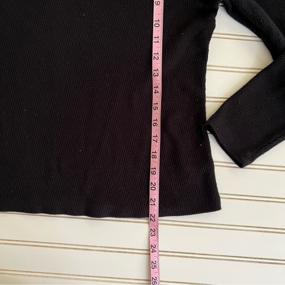 A.n.a Black long puff sleeve top Size Large - Picture 9 of 12